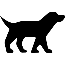 cane rivolto a destra icona