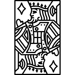 tarjeta rey de diamantes icono