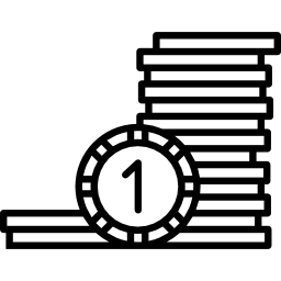 casino chip stack icon