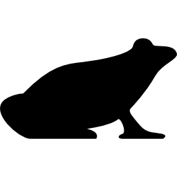 Żaba skierowana w prawo ikona