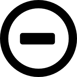 ronde knop verwijderen icoon