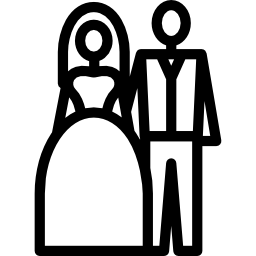 couple nouvellement marié Icône