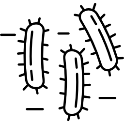 trois bactéries Icône