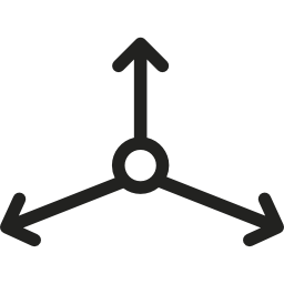 flechas del eje icono
