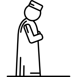 musulmán rezando icono