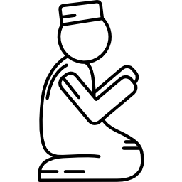 muslimischer mann, der betet icon