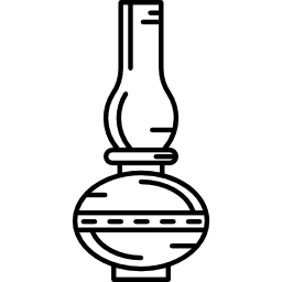 lámpara de aceite vieja icono