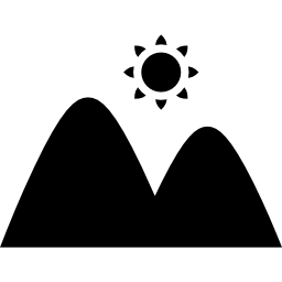 salida del sol del desierto icono