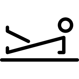 posición de tiro de pierna icono
