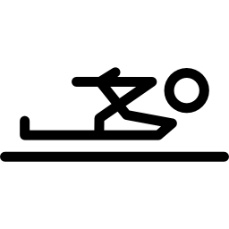 posizione di allungamento di una gamba icona