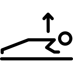 posición de levantamiento icono