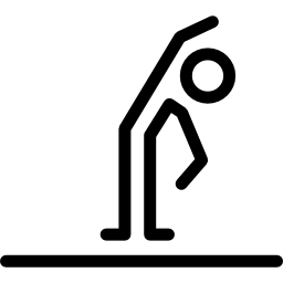 postura de flexión lateral icono