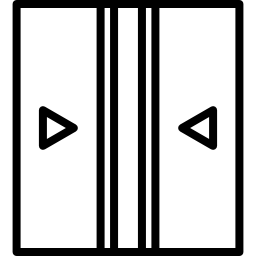 Трубчатые двери со стрелками иконка