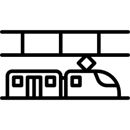 pociąg metra skierowany w prawo ikona