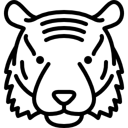 tijger hoofd icoon