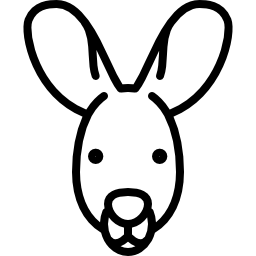 kangoeroe hoofd icoon