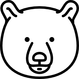 cabeza de oso icono