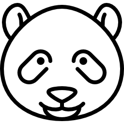 testa di orso panda icona