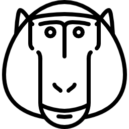 cabeza de babuino icono