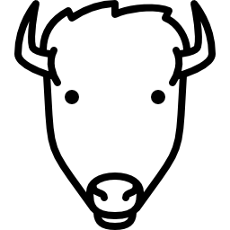 testa di bisonte icona