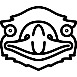 cabeza de avestruz icono