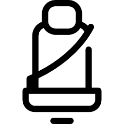 안전 벨트가있는 카시트 icon