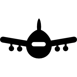 vue de face de l'avion Icône