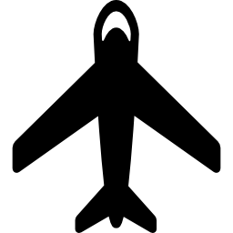 vliegtuig centrale weergave icoon