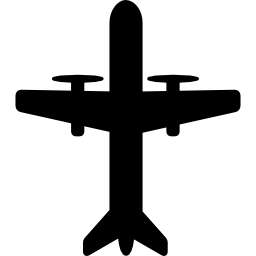 Aeroplane with propellers icon