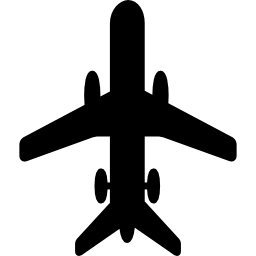 Airplane with wheels icon