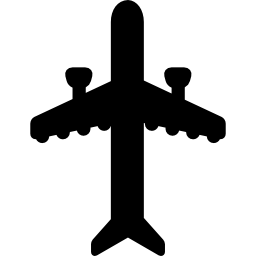 avião com dois motores Ícone