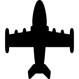 vliegtuig met vier motoren icoon