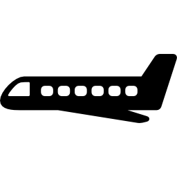vliegtuig zijaanzicht icoon