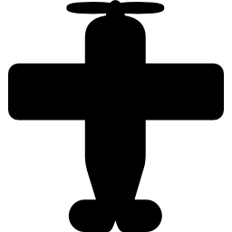 avión con una hélice icono