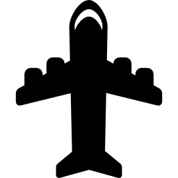 vliegtuig met vier motoren icoon