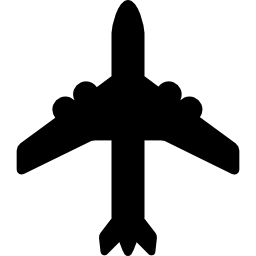 jet con motores icono
