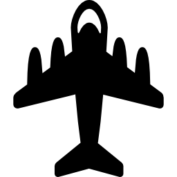 groot vliegtuig met vier motoren icoon