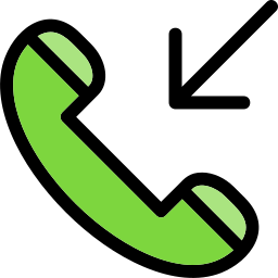 binnenkomend telefoongesprek icoon