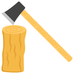 Wood cutting icon