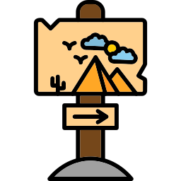 Directional sign icon