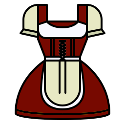 Широкая юбка в сборку иконка