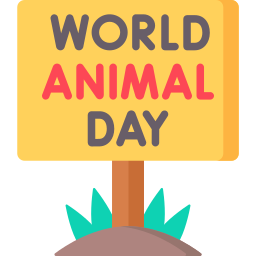 Światowy dzień zwierząt ikona