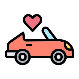 Wedding car icon