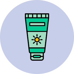 Crema solar icono