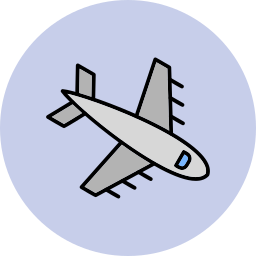 aereo in arrivo icona