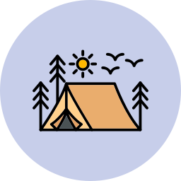 Camping tent icon