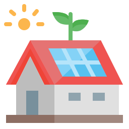 Solar house icon