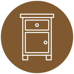 Bedside table icon