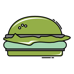 veganistische hamburger icoon