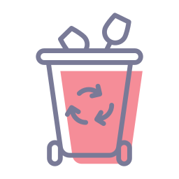 Glass bin icon